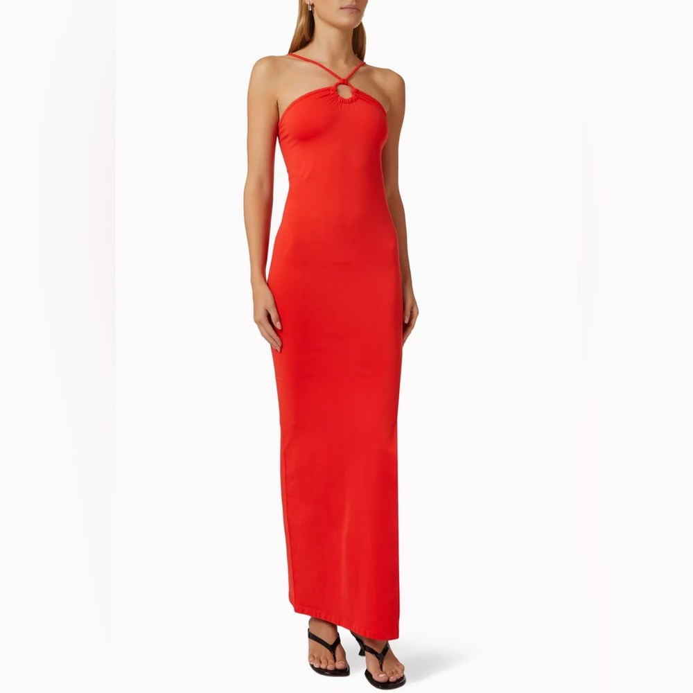 Simon Miller Forro Halter Maxi Dress in Stretch Nylon
